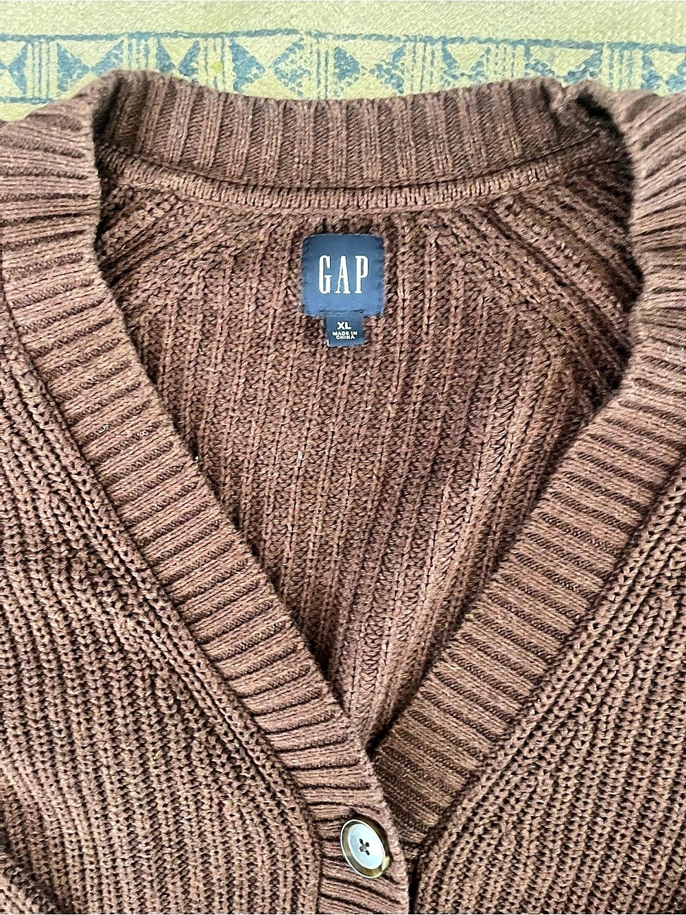 GAP CashSoft Oversized Chunky Cardigan Brown XL - Picture 2 of 5
